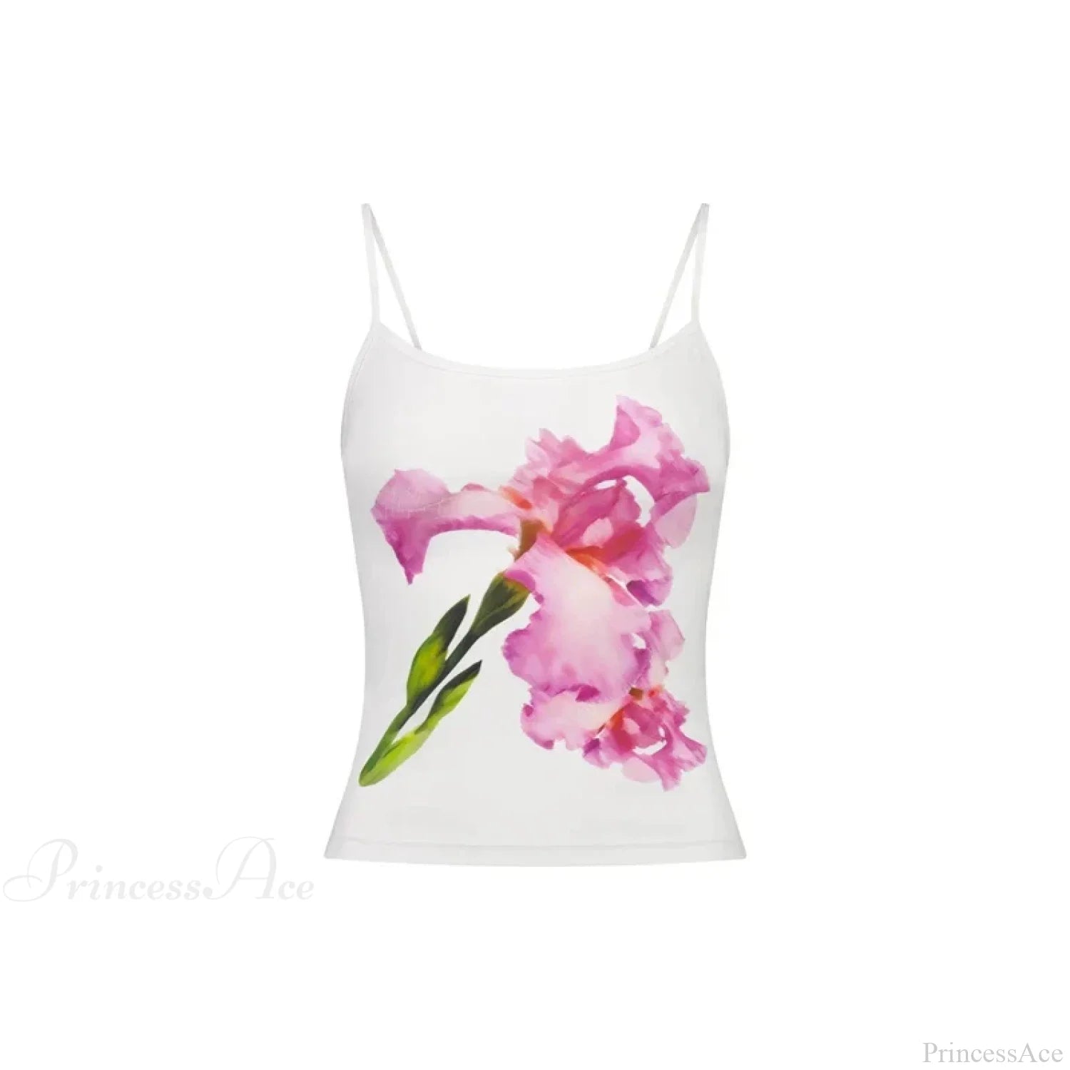 Harajuku Graphic Print Mesh Sheer Backless Aesthetic Spaghetti Strap Crop Top WHITE7 / S croptop-250126