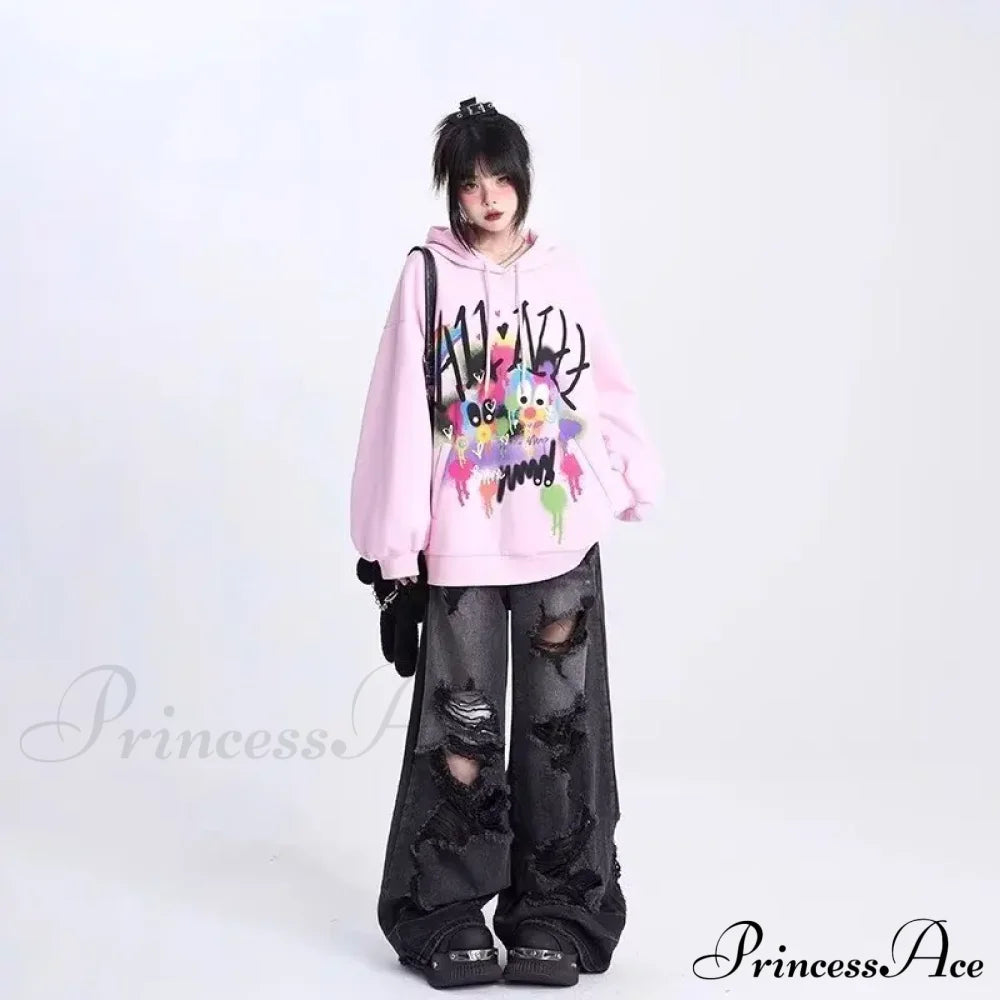 High-End Floor Length Trendy Brand Fashion Jean