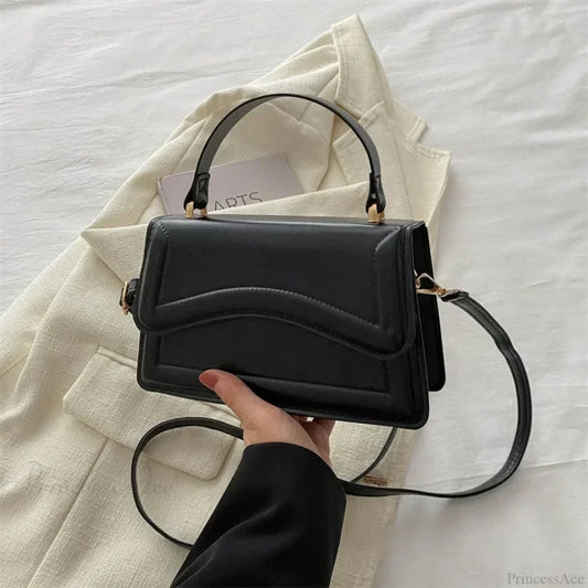High-Quality PU Leather Small Crossbody Black crossbody-250126