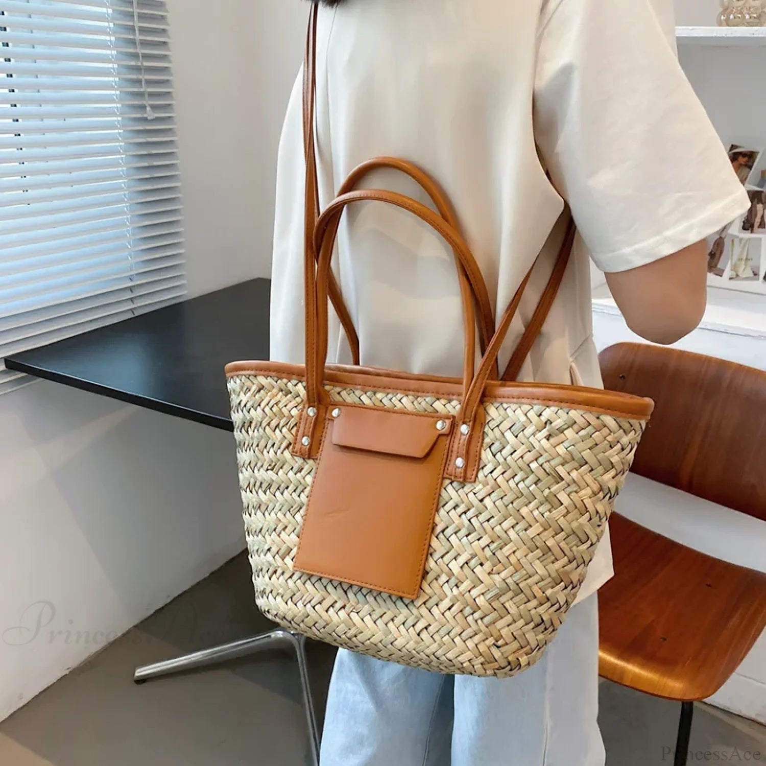 High Quality Straw Summer Tote Beach Handbag handbag-250126