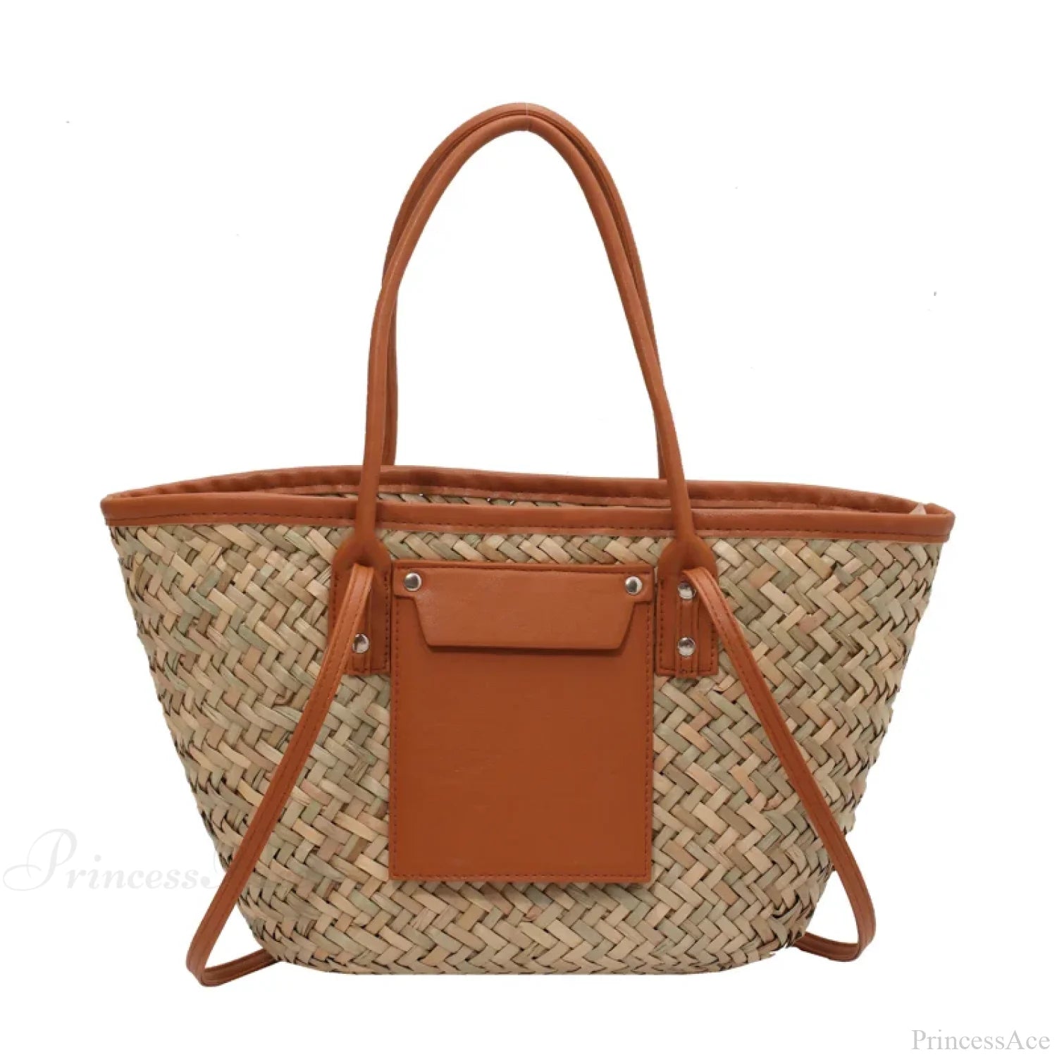 High Quality Straw Summer Tote Beach Handbag Brown / 40X13X25CM handbag-250126