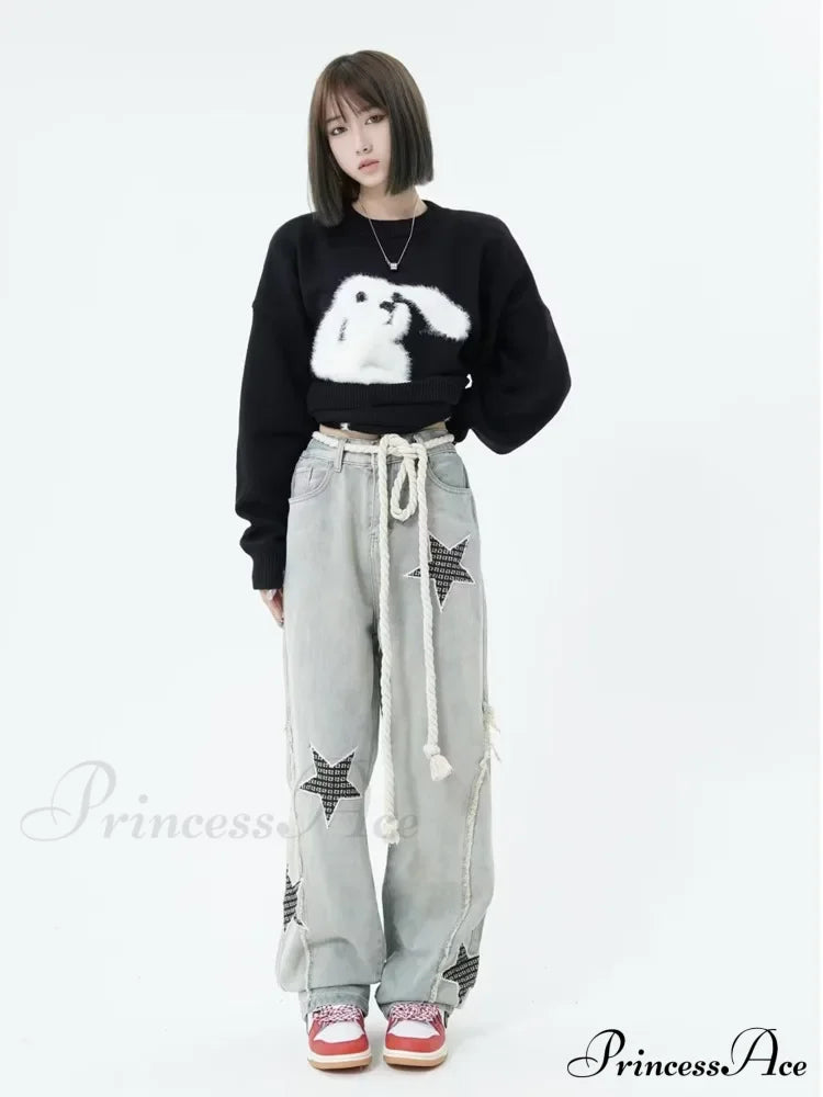 High Street Trendy Slimming Micro Flared Yellow Mud Color Zippered Straight Leg Jean