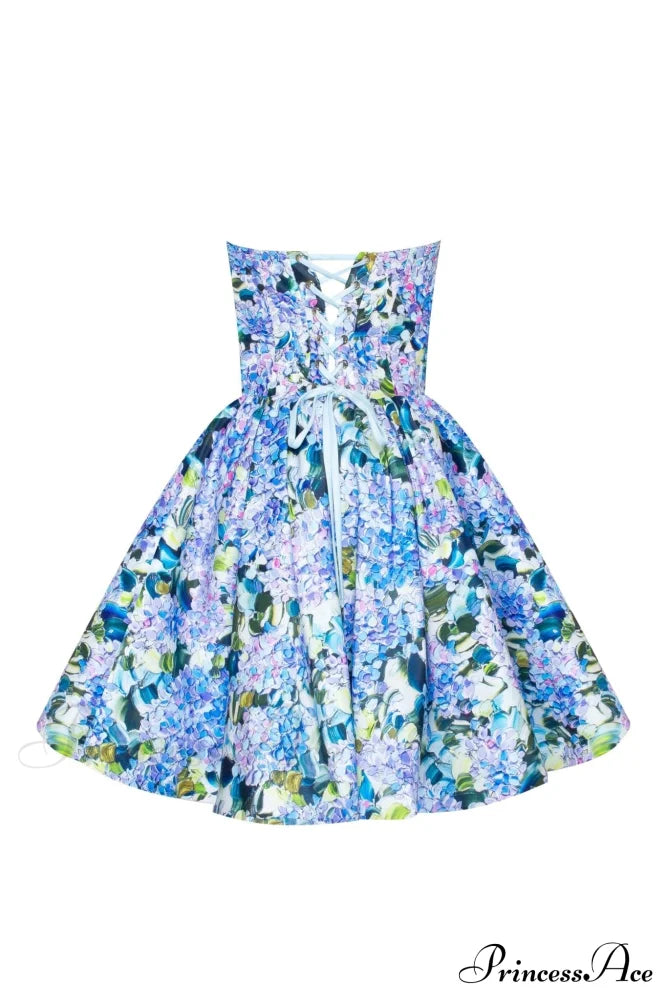 Hydrangea Corset Stylish Mini Dress