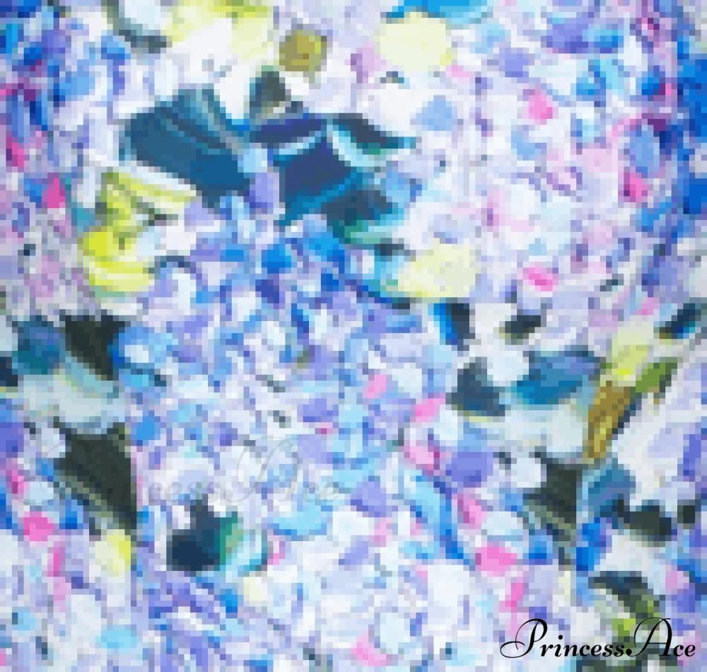 Hydrangea Corset Stylish Mini Dress Customized / Blue