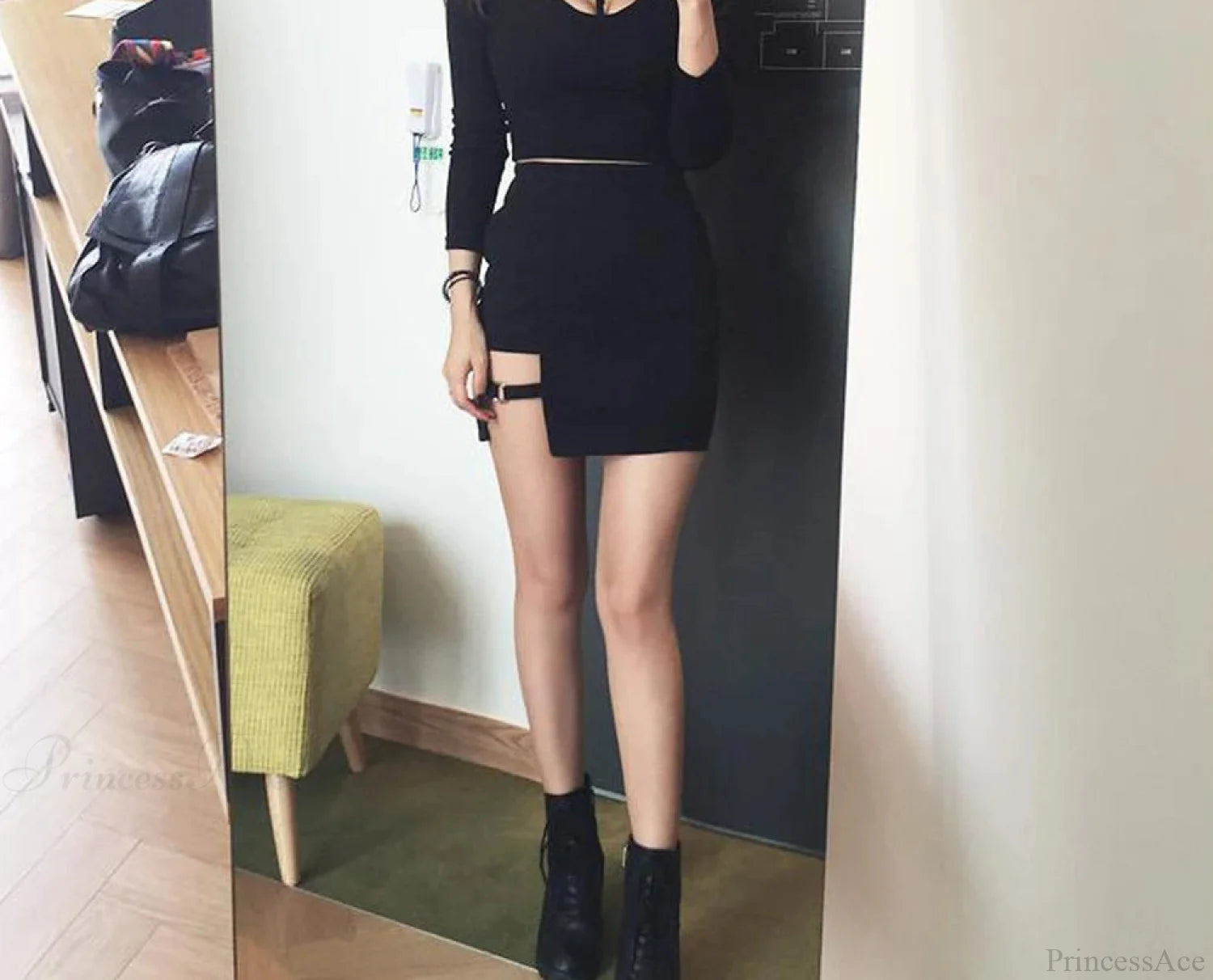 Irregular High Waist Bandage Skirt