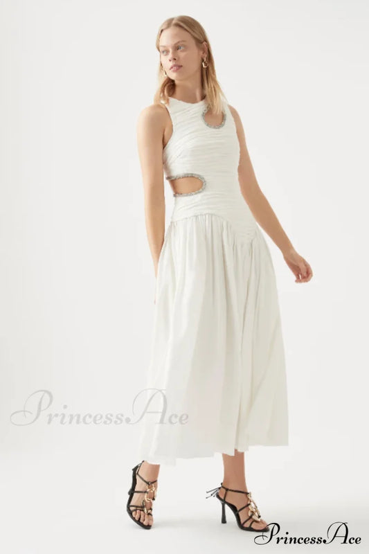 Jolie Abstract Cut-Out Midi Dress | Dress In Beauty