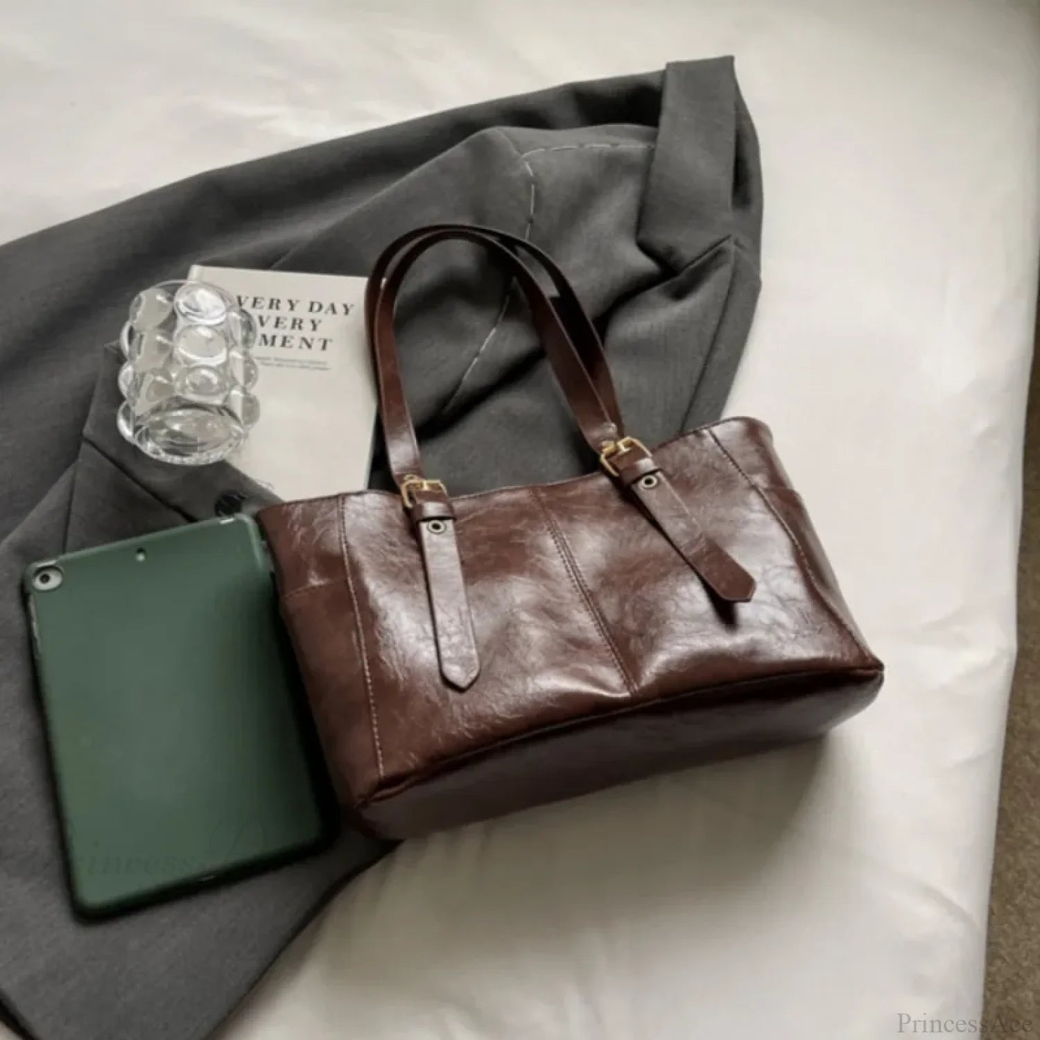 Korean Retro PU Leather Shoulder Bag shoulder-250126