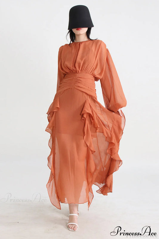 Leonie Ballon Stylish Sleeve Maxi Dress