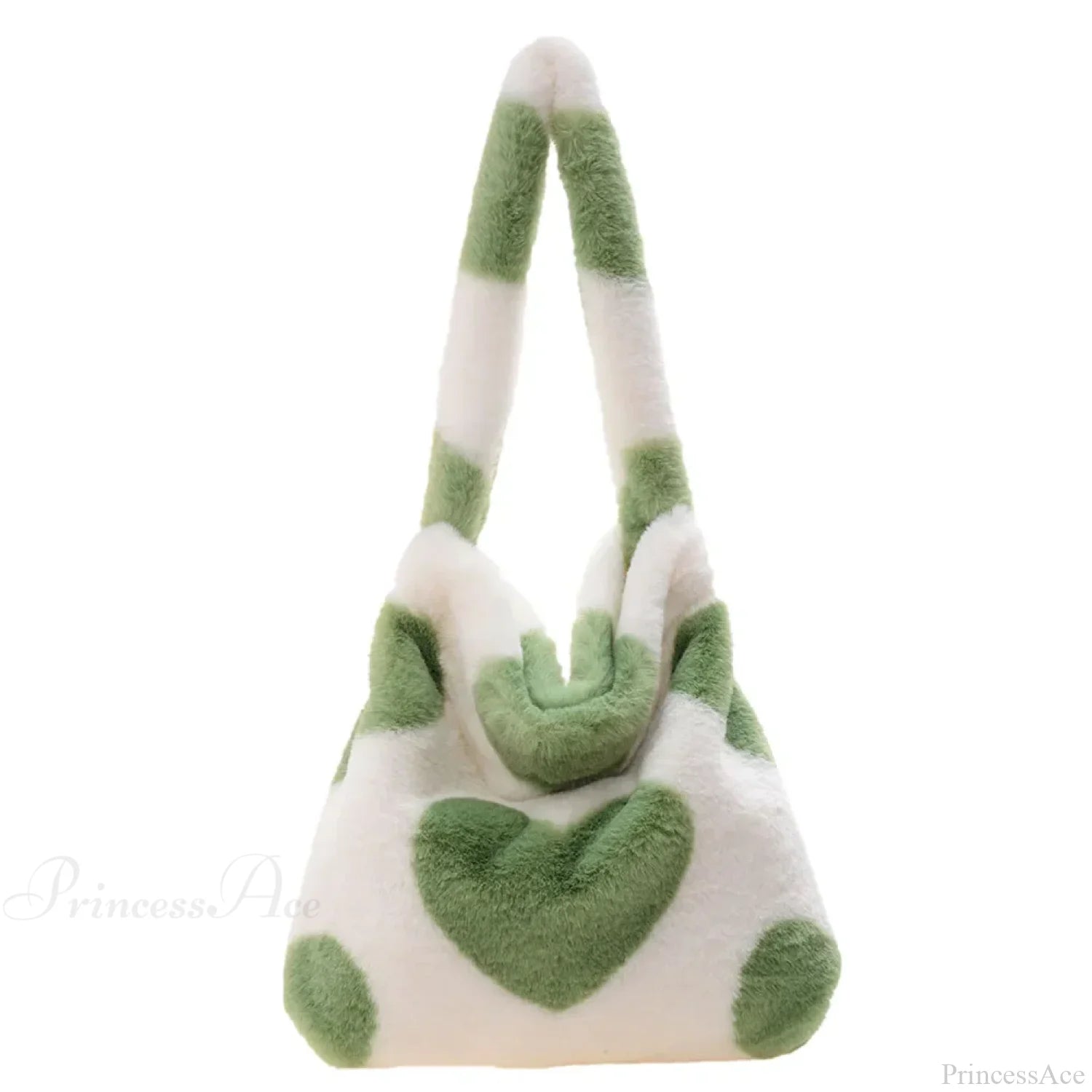Leopard Love Heart Pattern Underarm Shoulder Bag Green Heart shoulder-250126