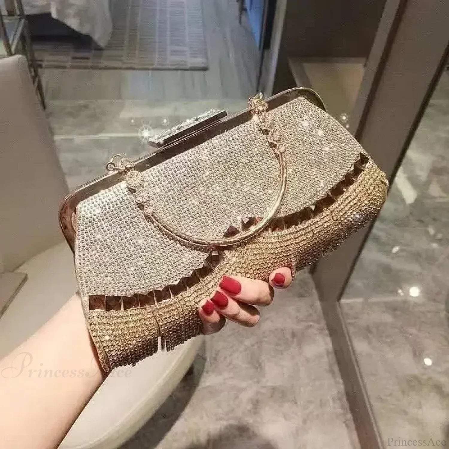 Luxury Diamond Party Evening Wedding Clutch Bag clutchbag-250126