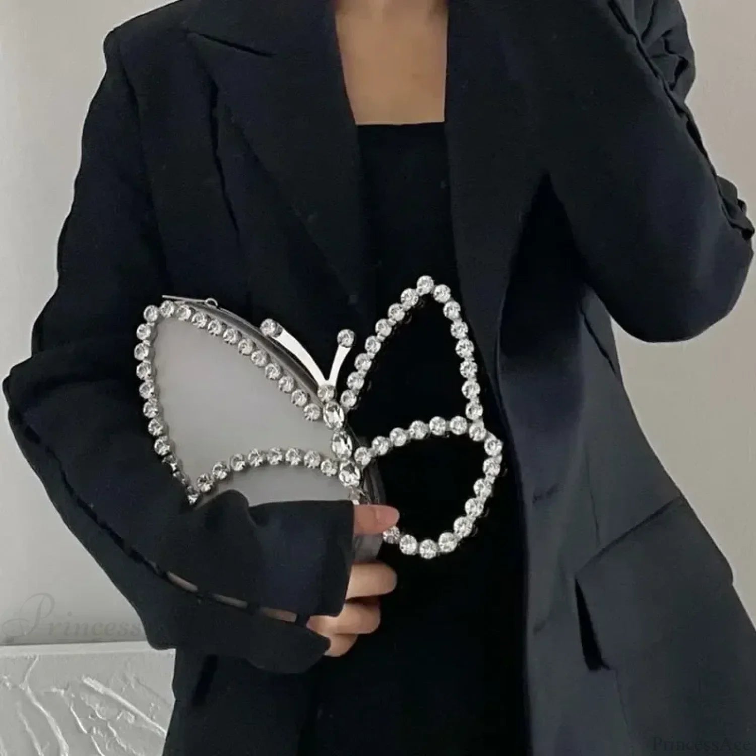 Luxury Diamonds Butterfly Party Evening Clutch Bag clutchbag-250126