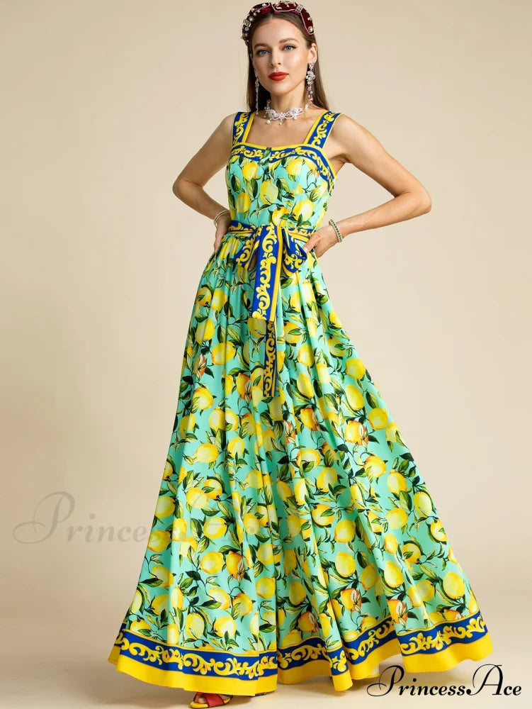 Montecita Elegant Maxi Dress Mint / M