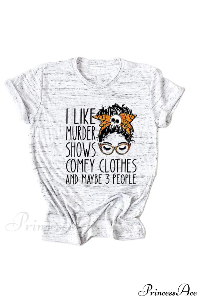 Murder Shows Graphic T-Shirt Graphite Gray / S Tees