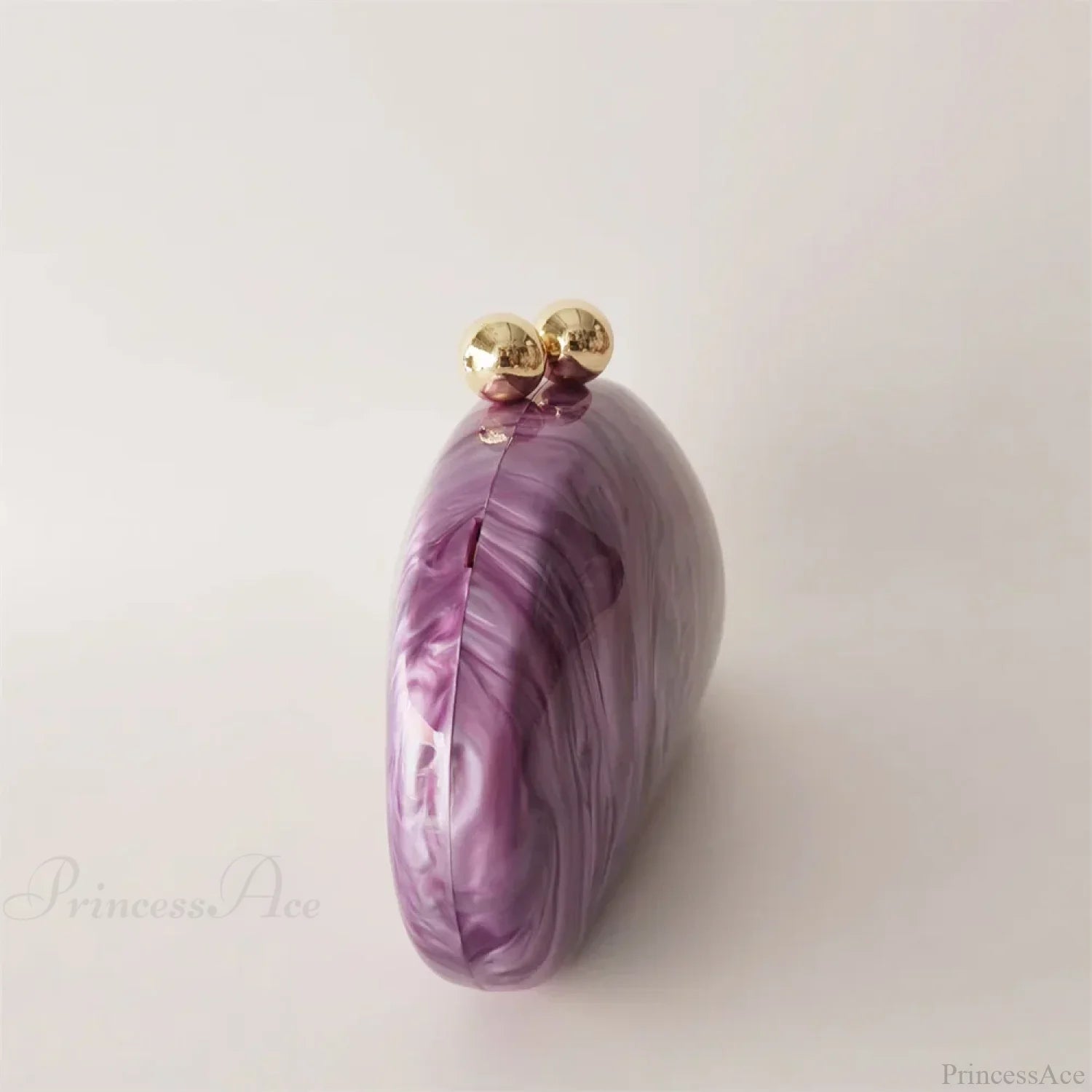 Oval Purple Shell Acrylic Clutch Bag Crossbody clutchbag-250126
