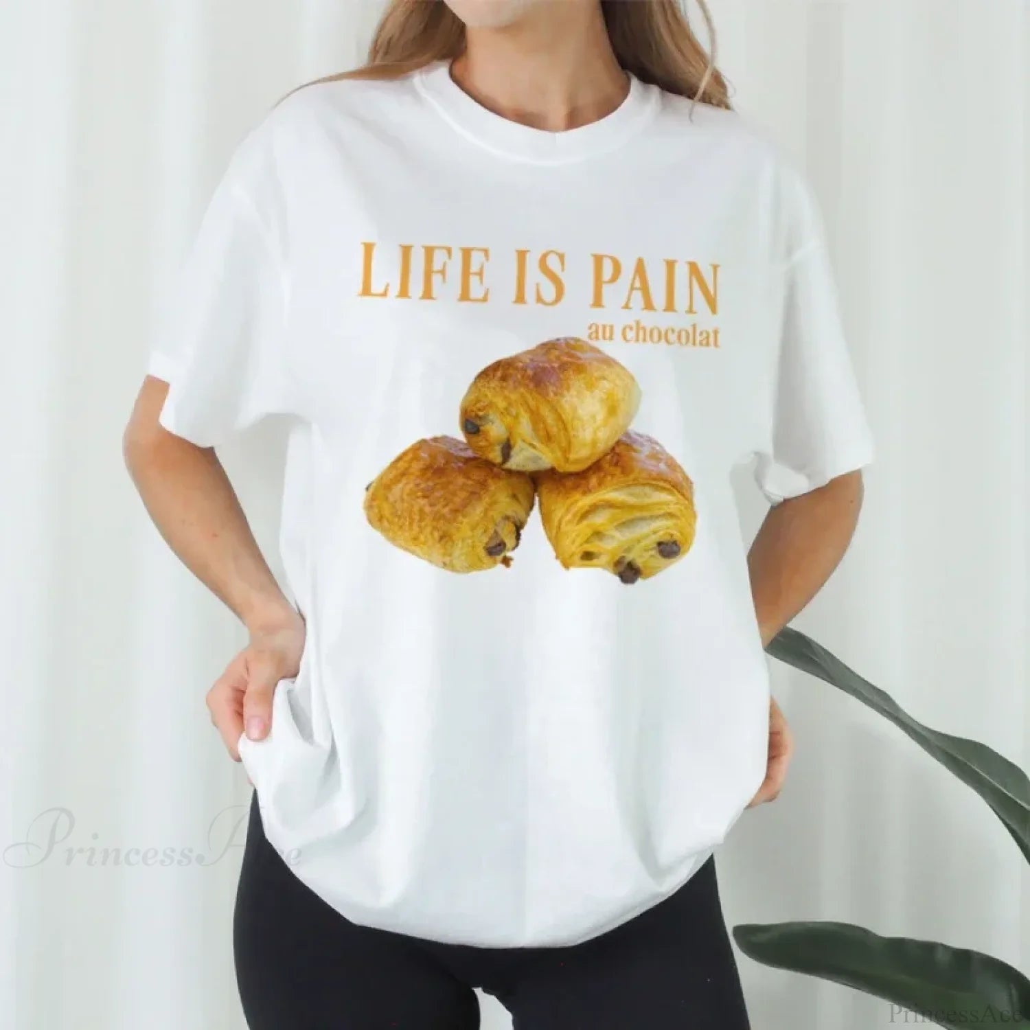 Pain Au Chocolat Funny Food T-shirt WHITE / S t-shirt-250223