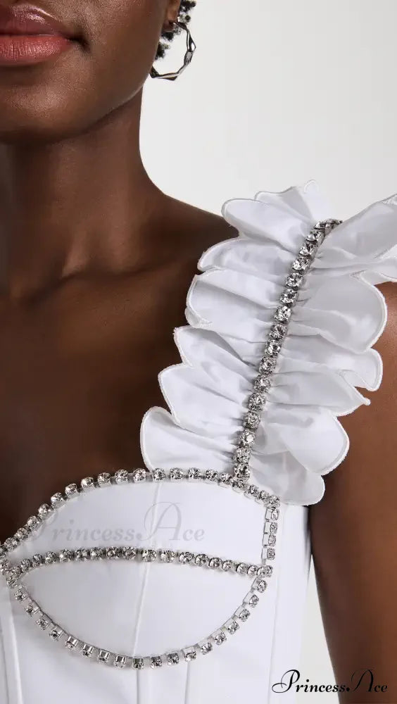 Poplin Elegant Ruffle Bustier 16 Days / 00 Xxs White