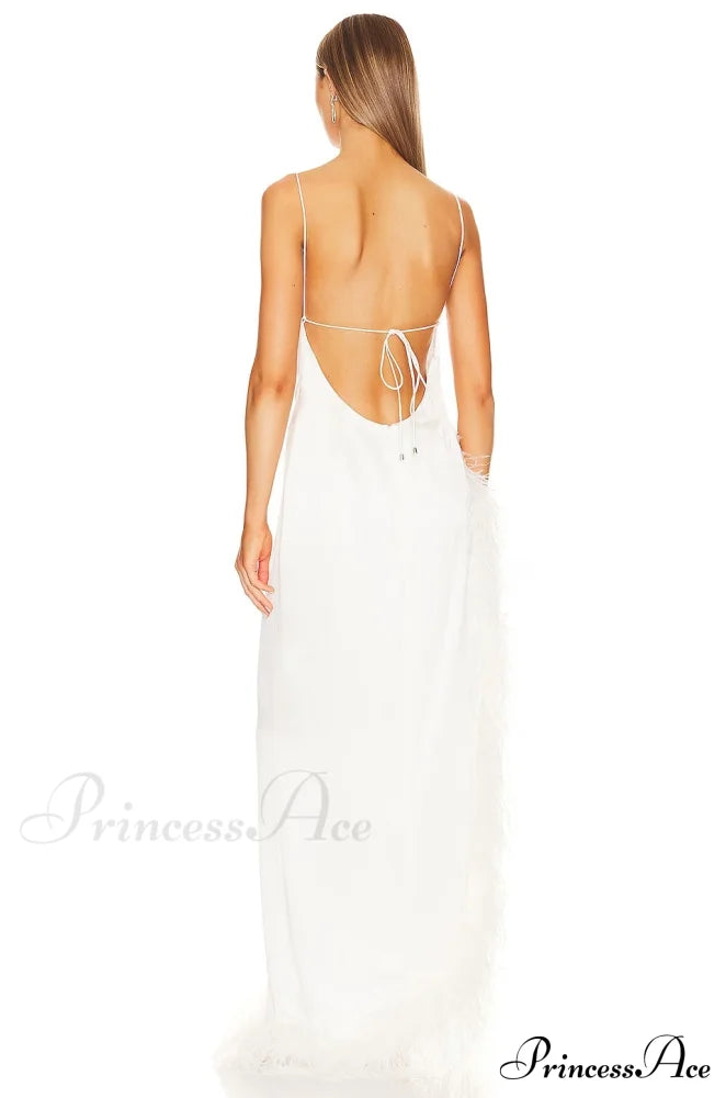 Priscilla Elegant Feather Dress