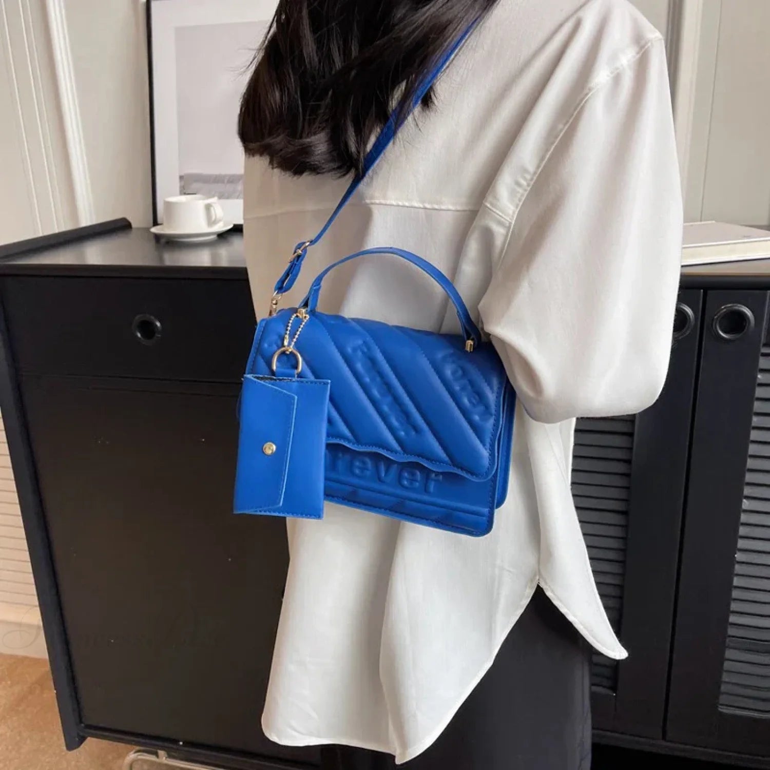 Quilted PU Leather Small Crossbody Handbag handbag-250126