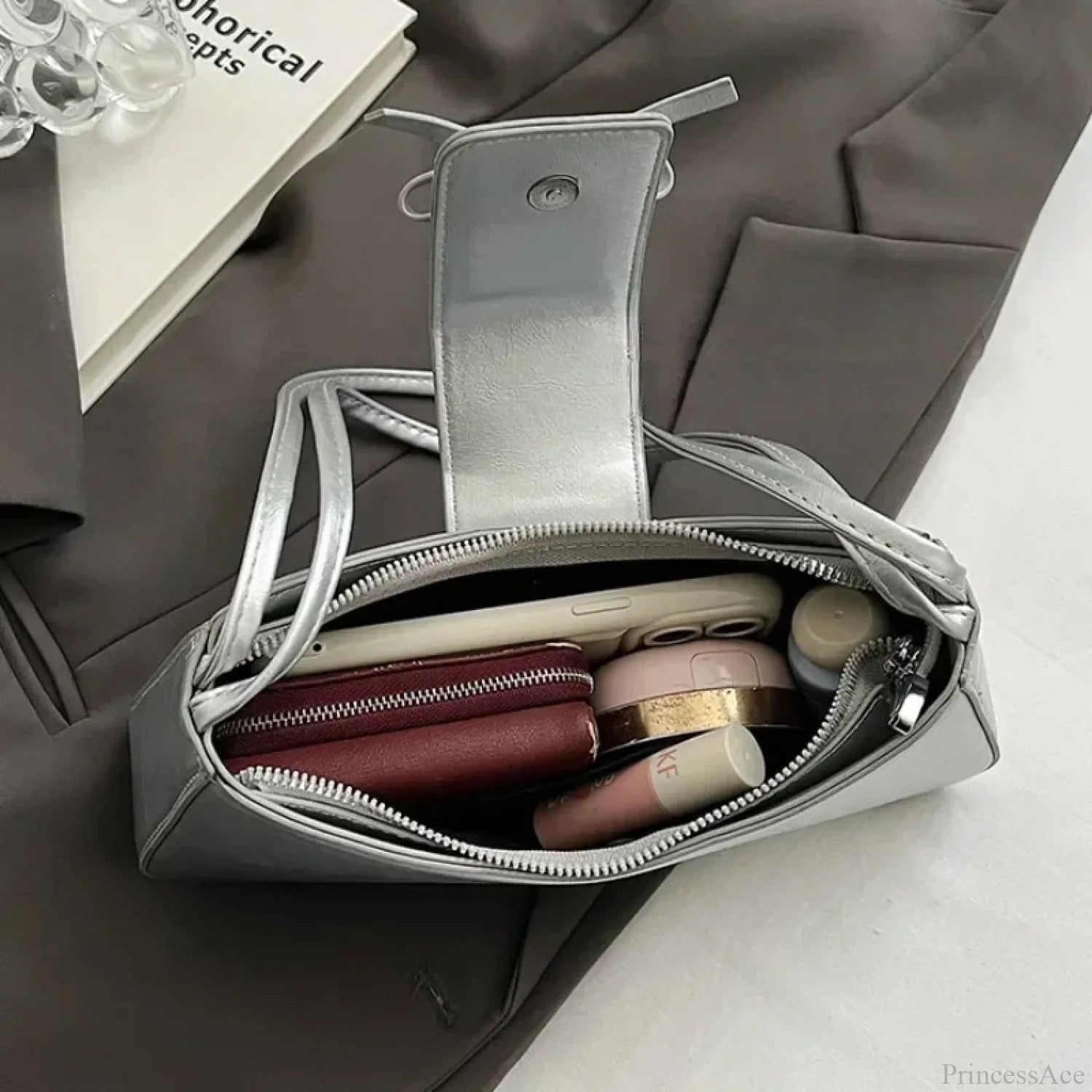 Retro Spring PU Leather Underarm Shoulder Bag shoulder-250126