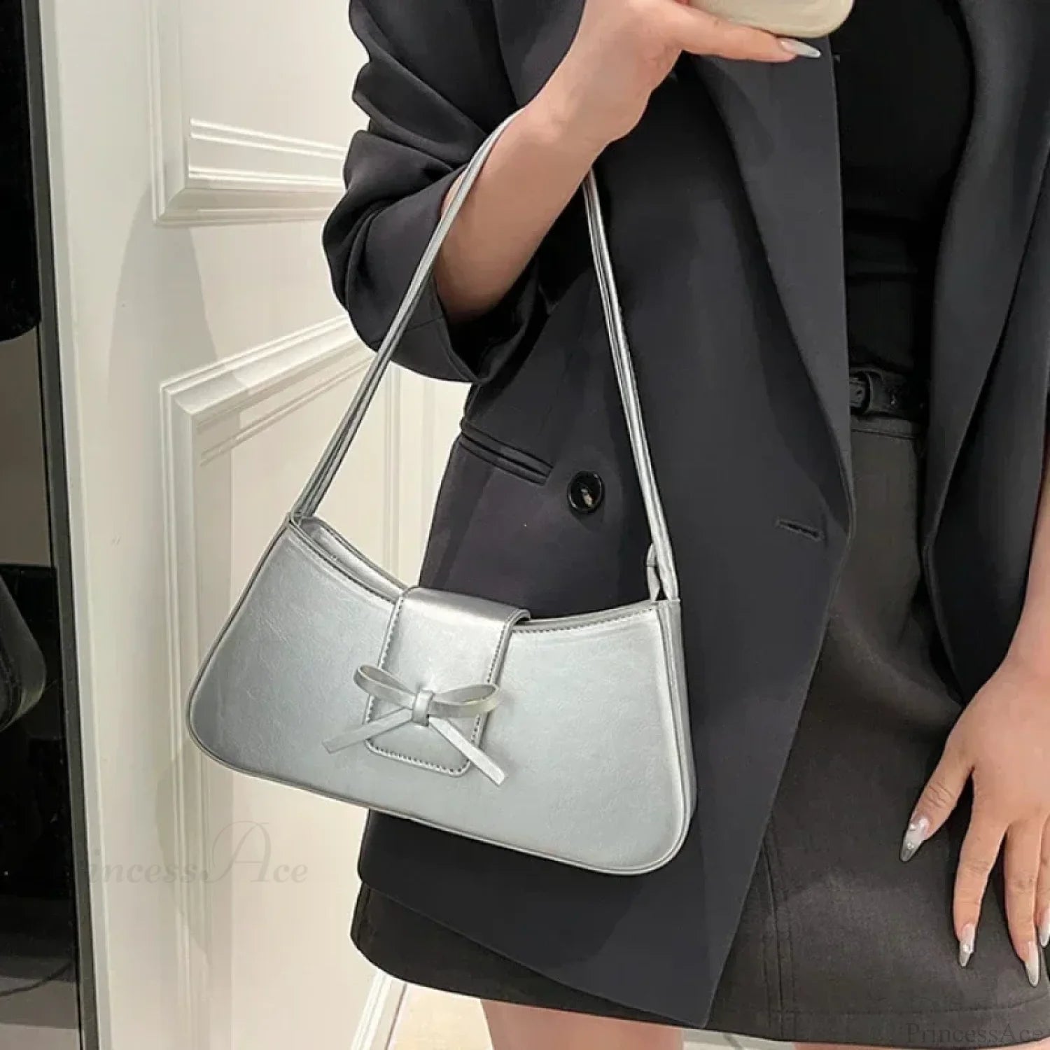 Retro Spring PU Leather Underarm Shoulder Bag shoulder-250126