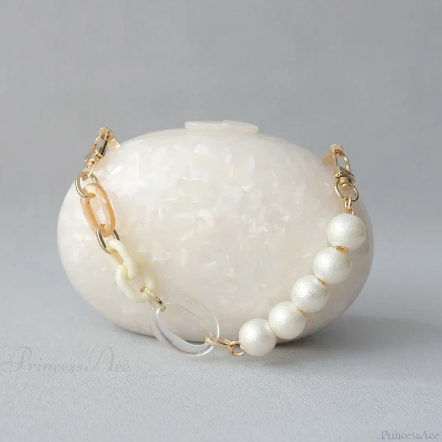 Round Acrylic Party Clutch Wristlet wristlet-250126