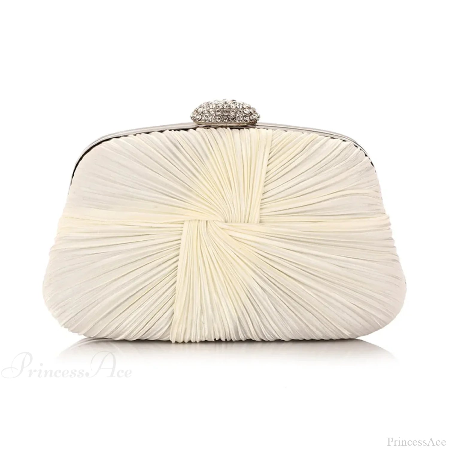 Royal Blue Pleat Pillow Shaped Clutch Bag Wedding Bridal Party Purse off white clutchbag-250126