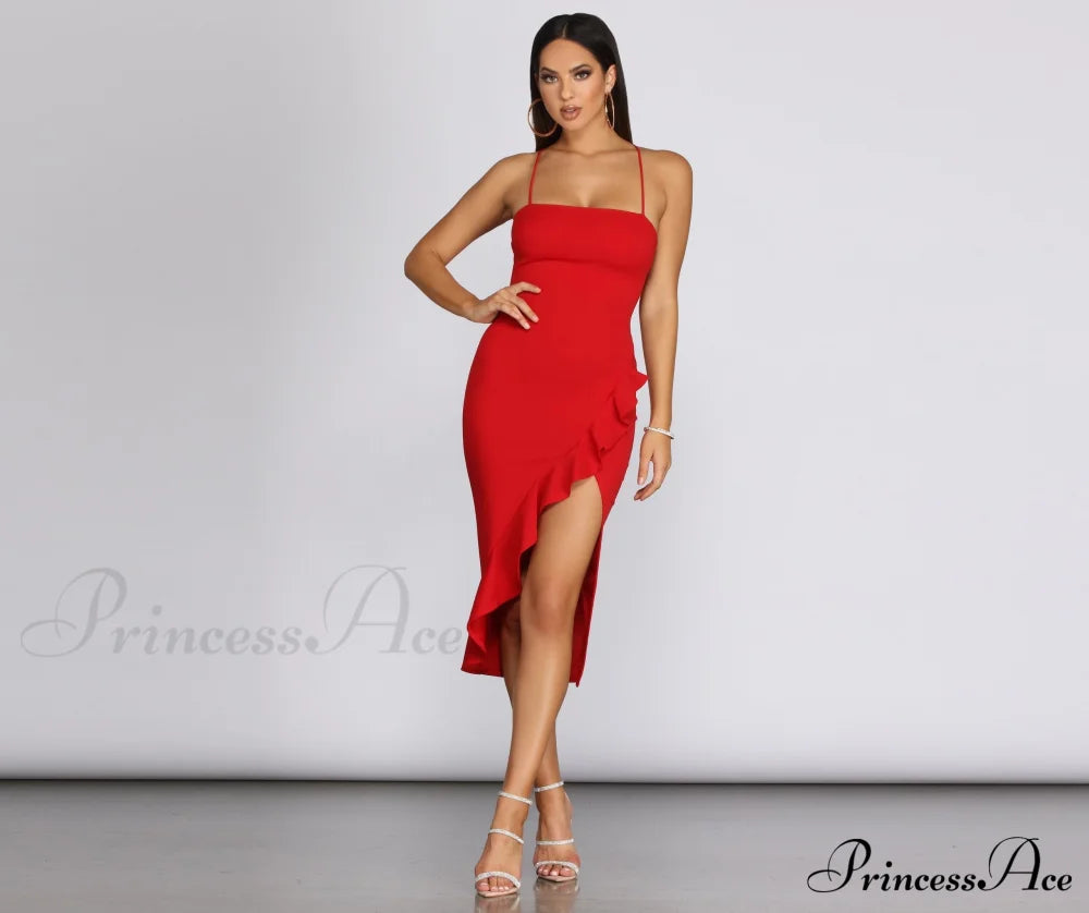 Ruffled In Love Sleeveless Dress - Lady Occasions