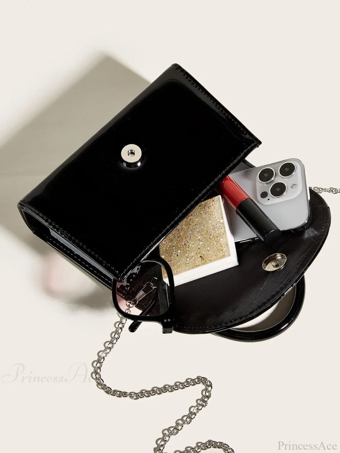 Sequin Crystal Evening Clutch Wedding Bag Black clutchbag-250126