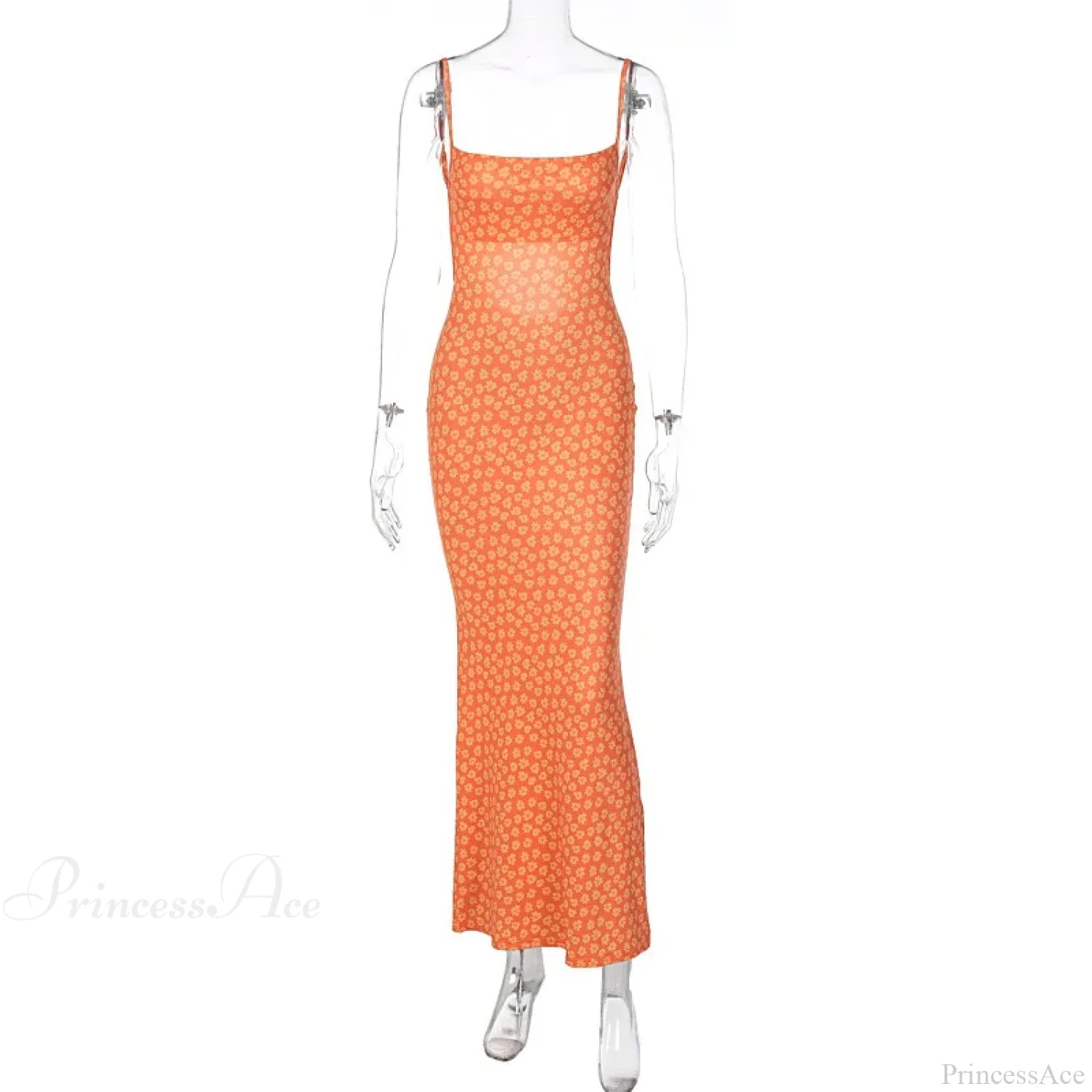 Sexy Backless Slimming Beach Floral Dress Orange / S floraldress-250126