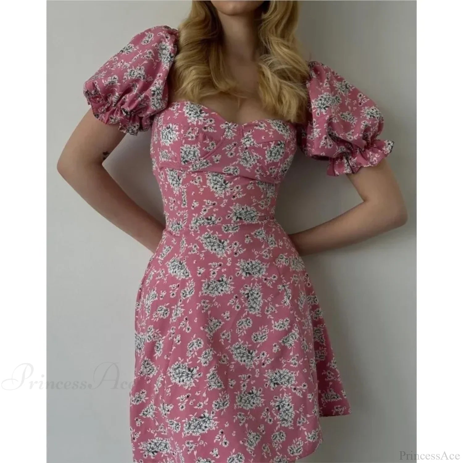 Sexy Floral Print Wrap Floral Dress oldfloraldress-250126