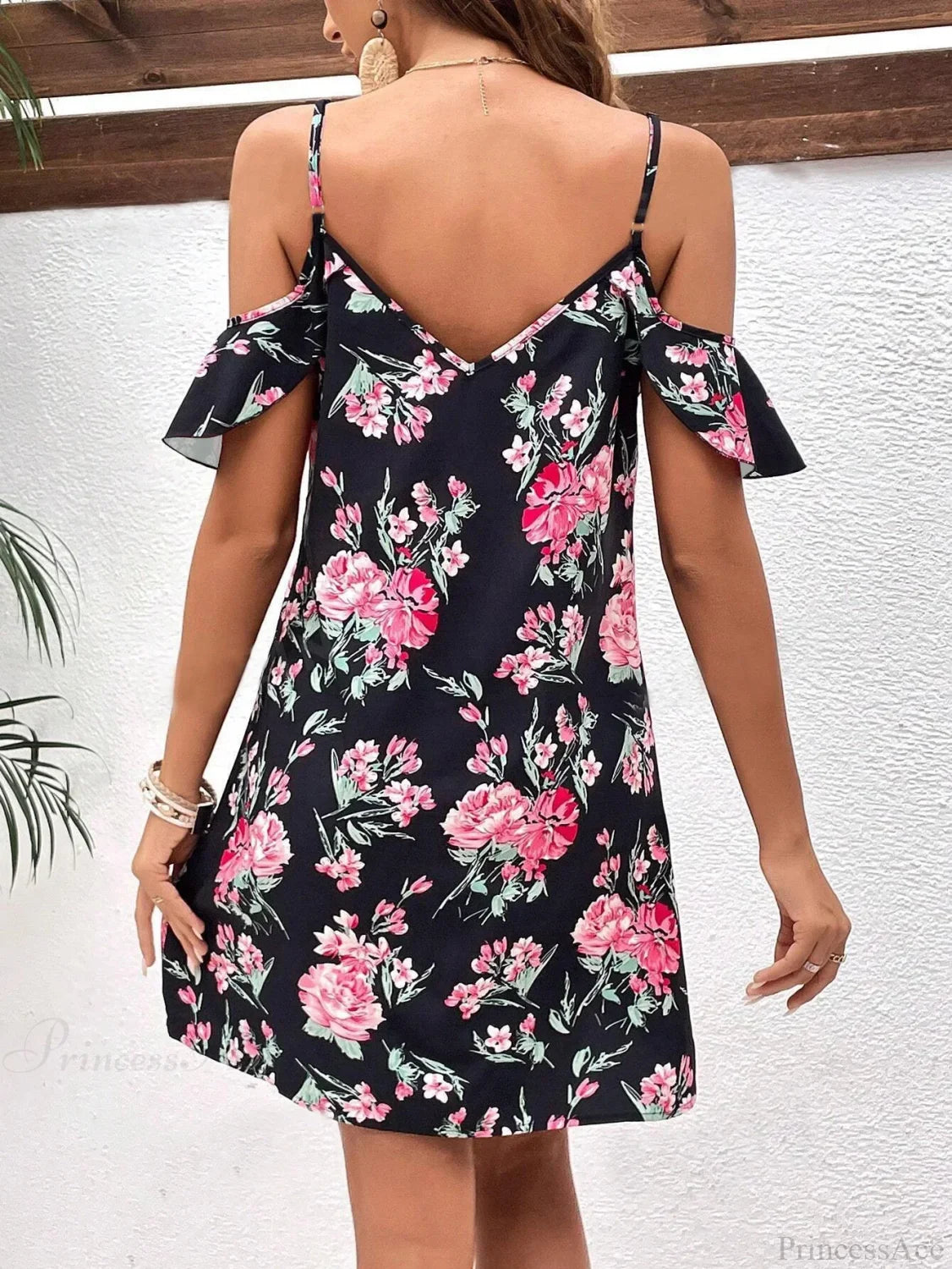 Sexy Strapless Printed Summer Floral Dress oldfloraldress-250126