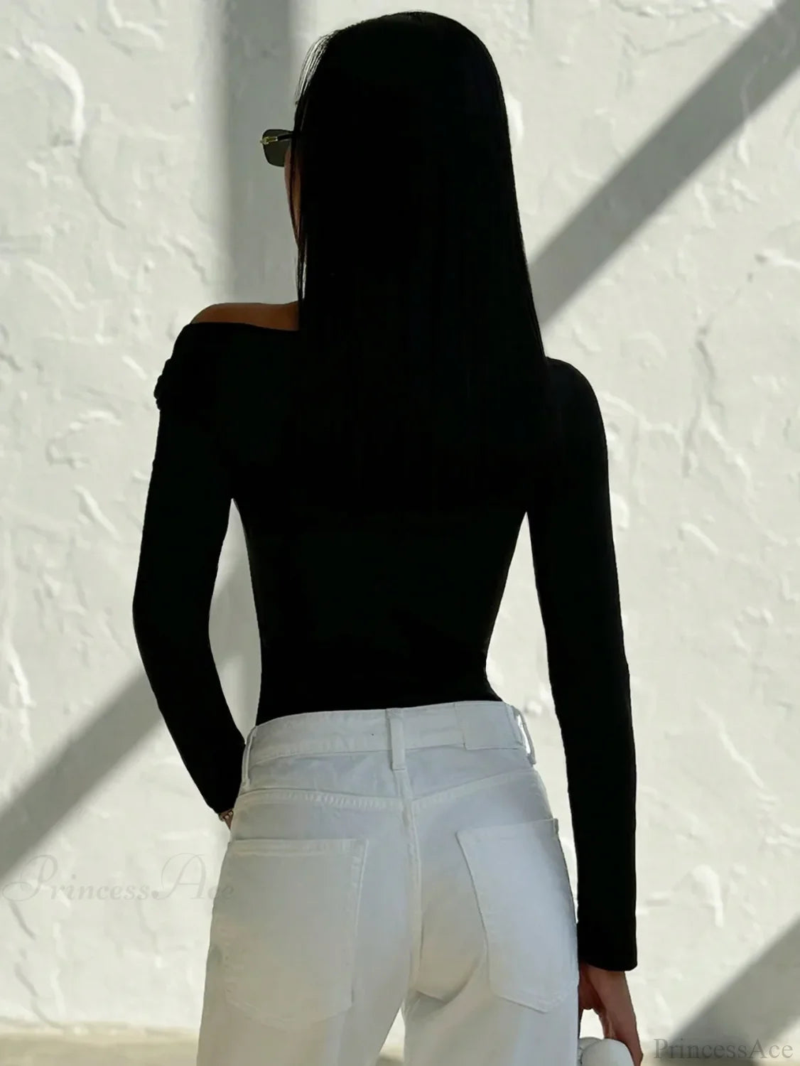 Slim Long Sleeve Sexy Spice Haute Couture Blouse Women knittop-250126