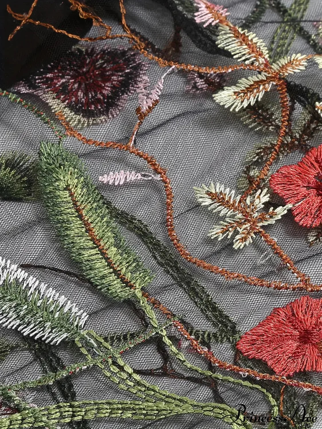 Party Mesh Flowered A Embroidery For Gown Line Summer M / White Black Floral Maxi Dress