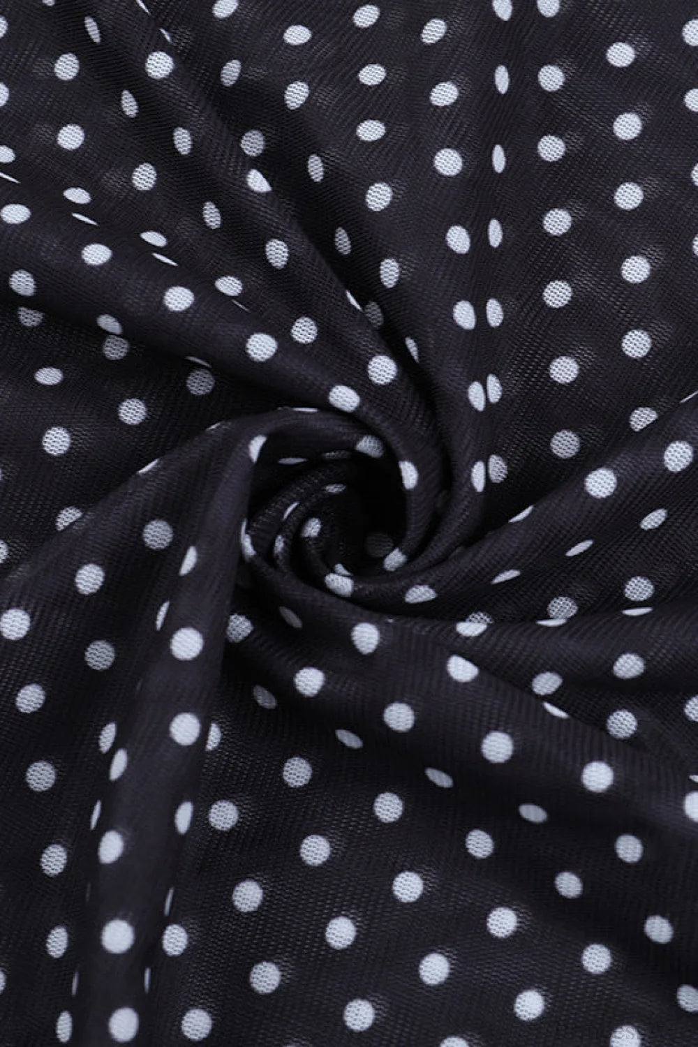 Square Neck Polka Dot Spliced A Line Maxi Dress