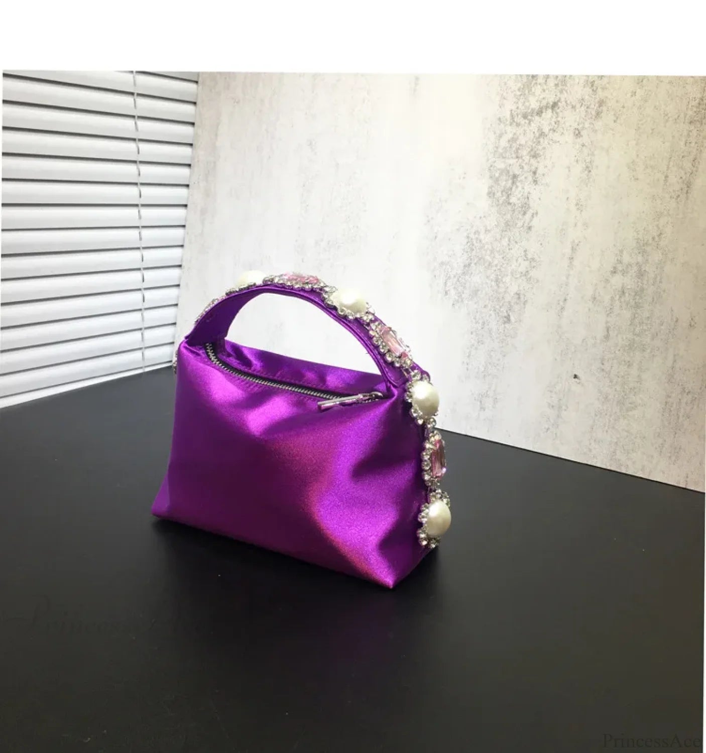 Stones Silk Phone Handbag Wristlet purple 1 wristlet-250126