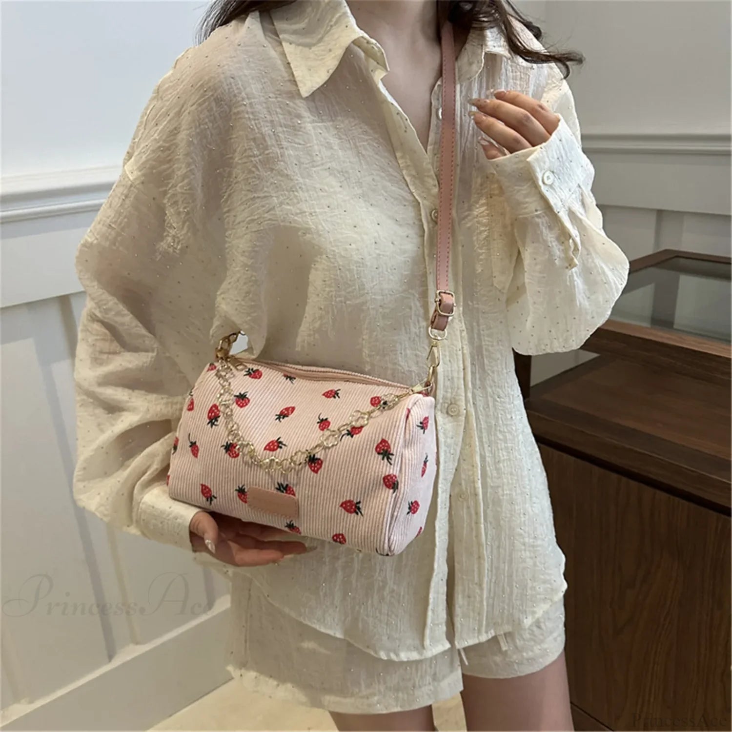 Strawberry Corduroy Mini Crossbody crossbody-250126