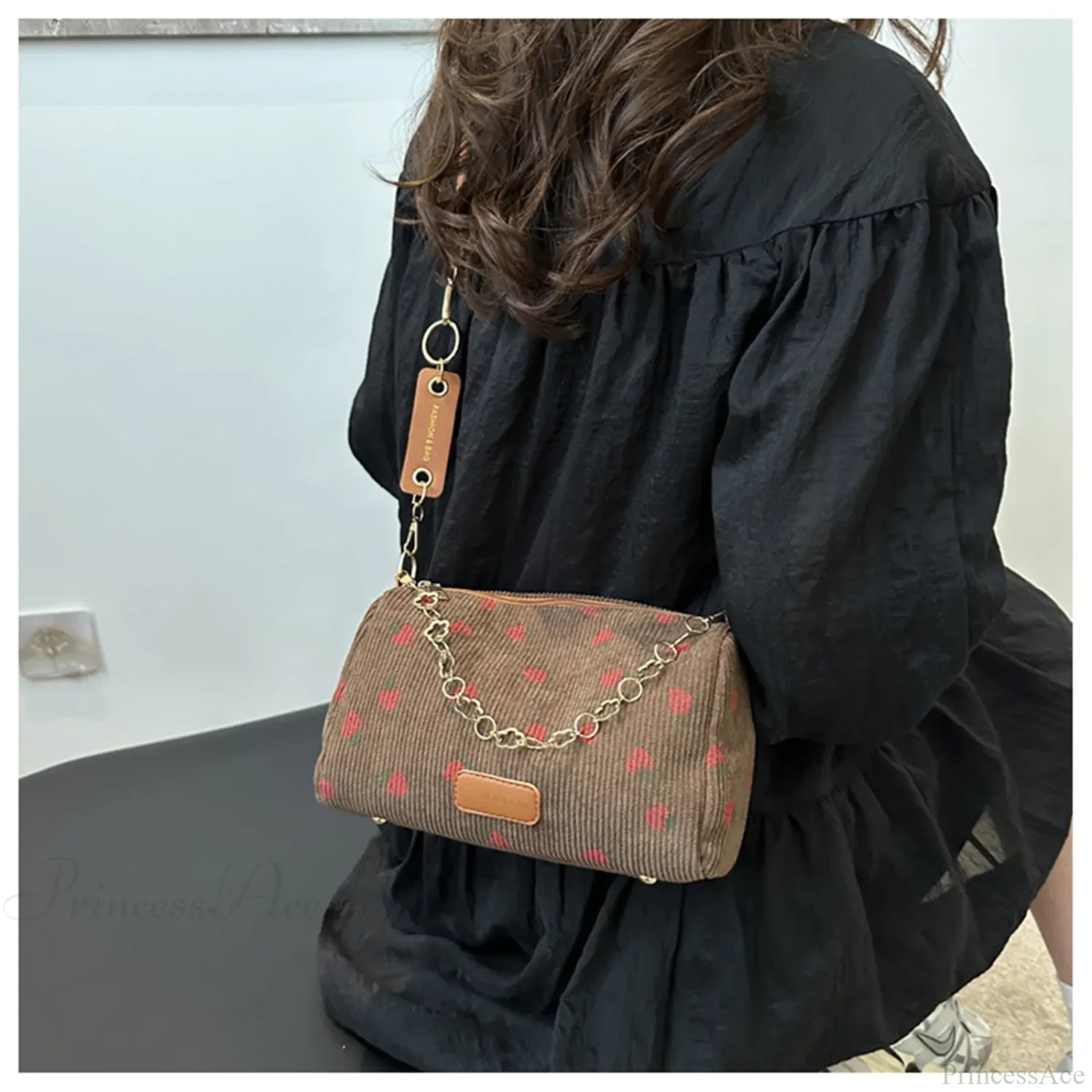 Strawberry Corduroy Mini Crossbody crossbody-250126