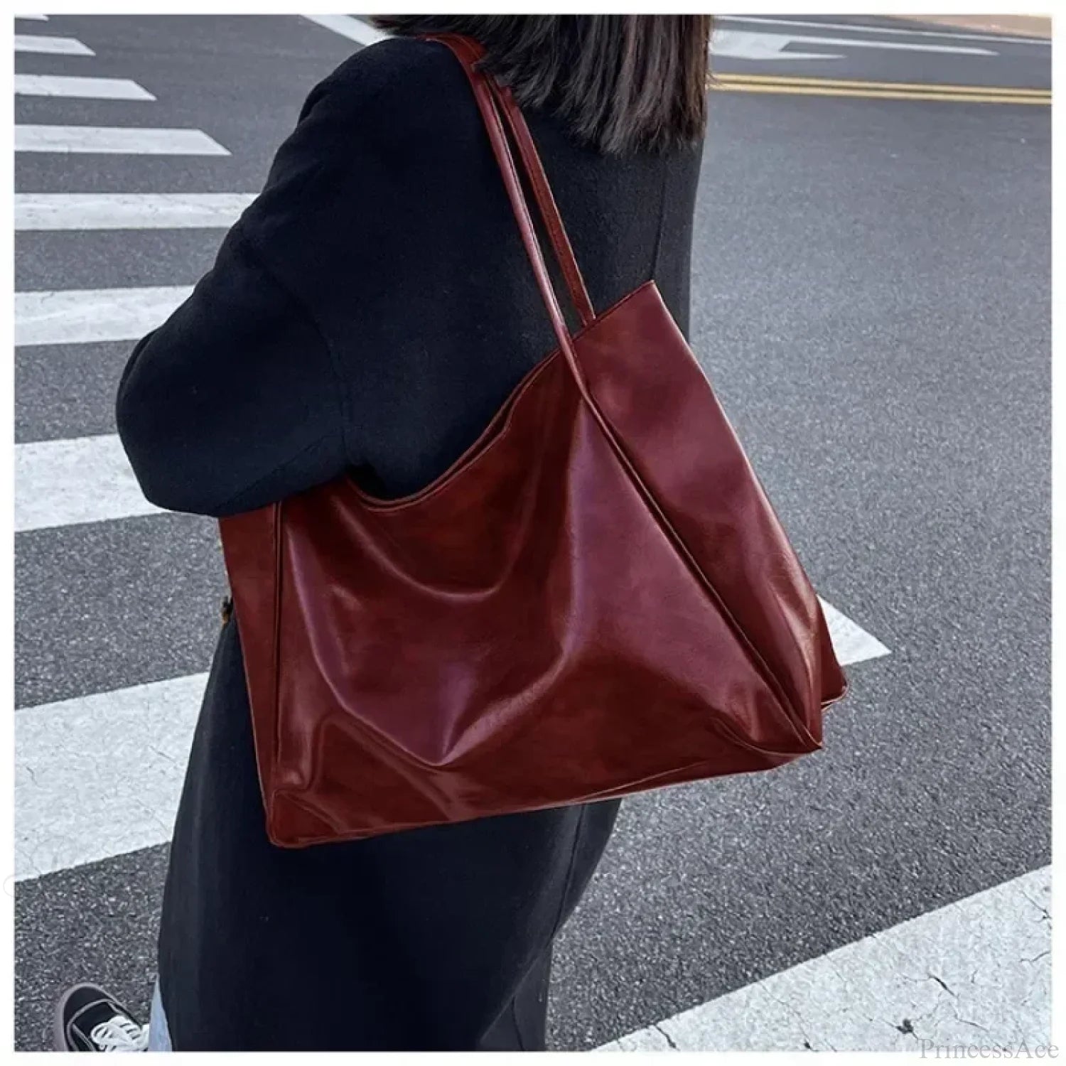 Trendy Bow Casual Shoulder Bag Wine Red shoulder-250126