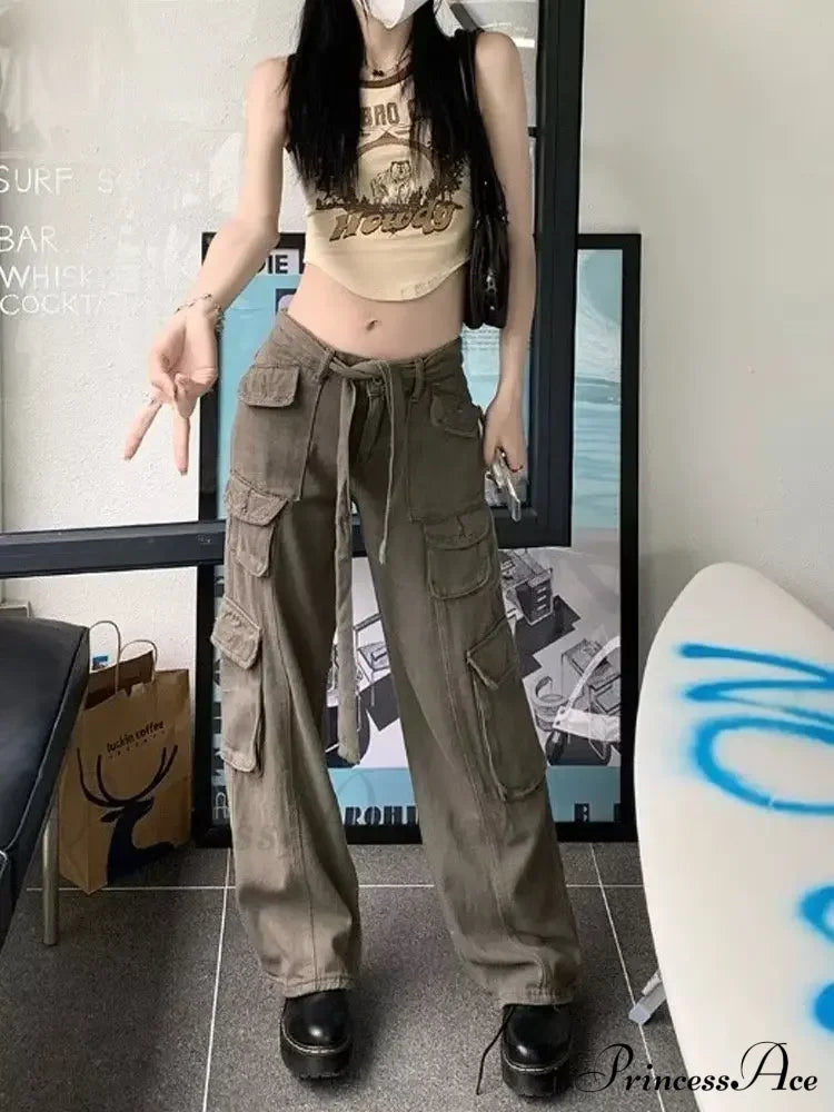Trousers Summer Popular Light-Colored Women’s New Temperament Trend Wide-Leg Pants Japanese