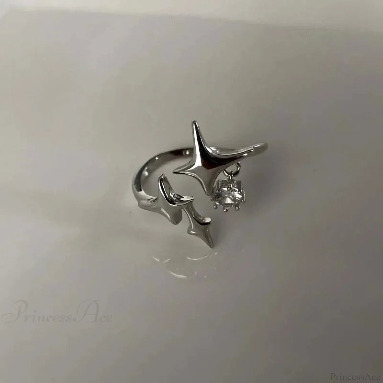 Unpredictable Cross Star Gothic Ring silver1