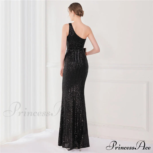 Victoria Formal One-Shoulder Charming Sequined Fishtail Dress S.o. Long Dresses