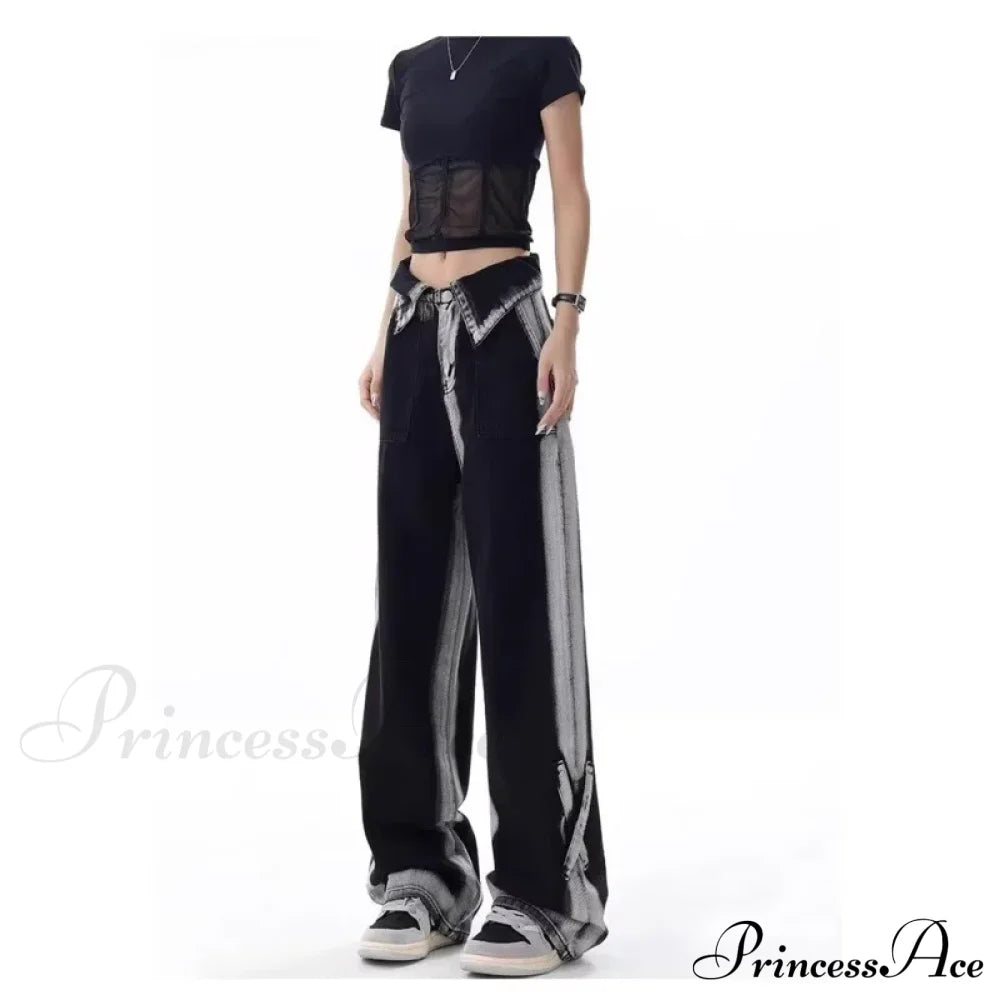 Vintage Harajuku Teenagers Y2K Aesthetic Clothing Autumn Baggy Jean