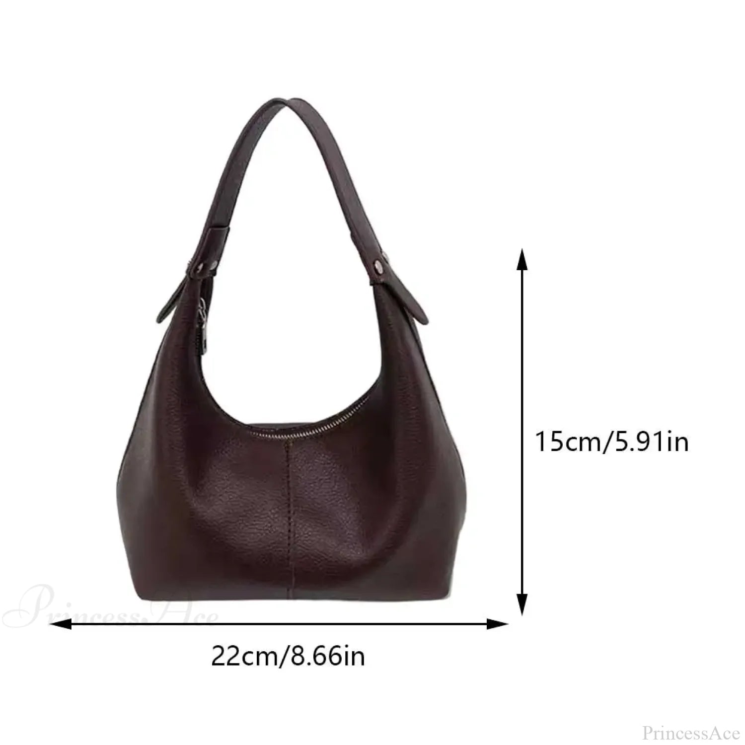 Vintage PU Leather Underarm Shoulder Bag shoulder-250126