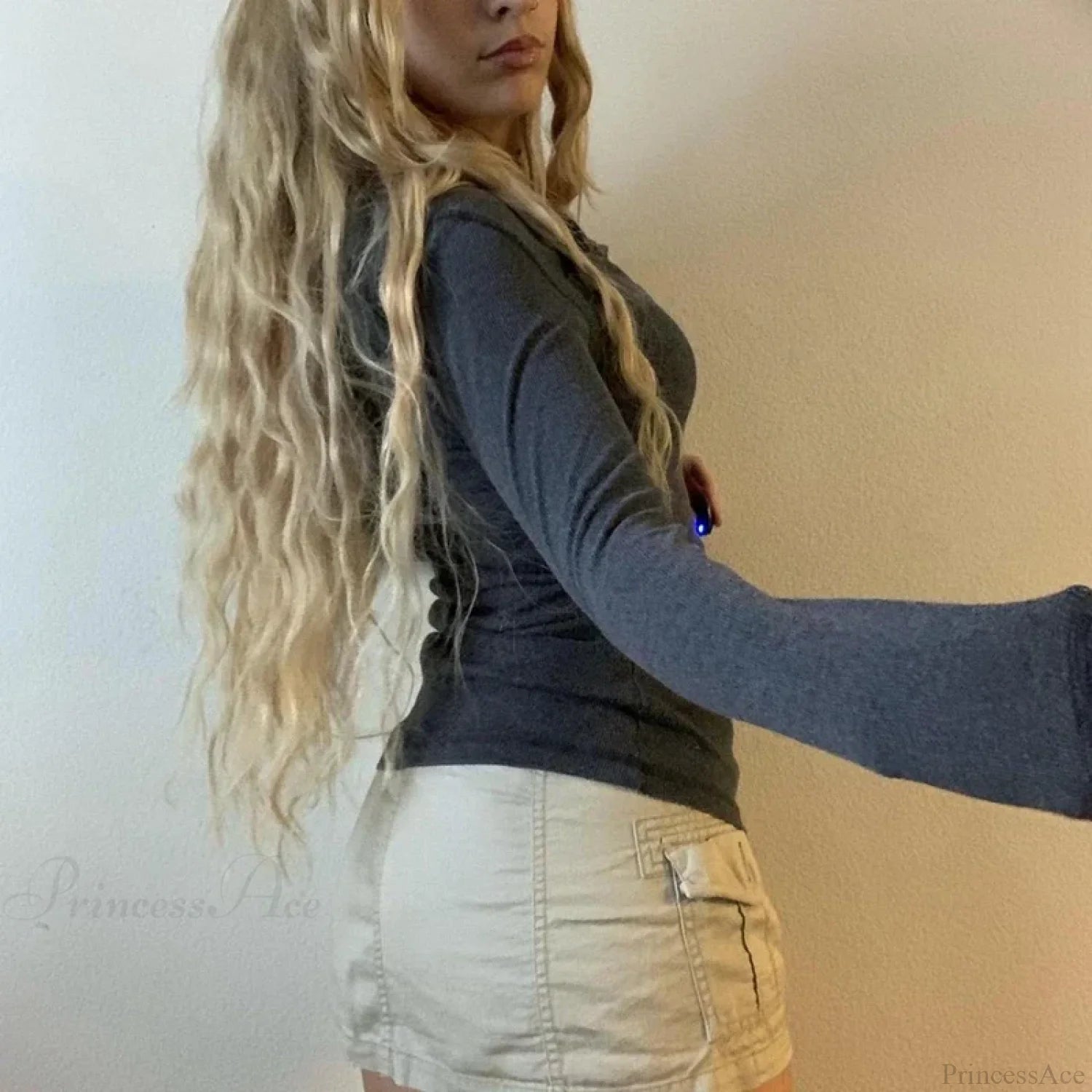 Vintage Y2K Basic Crop Top Grunge Button Slim Fit Knit Top knittop-250126