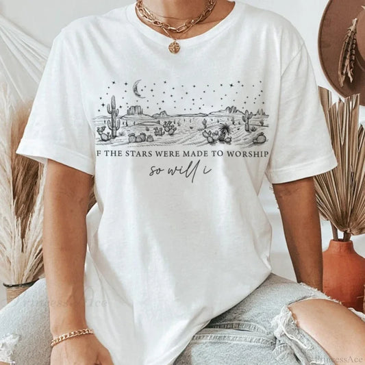 Western Desert Psalm Bible T-shirt WHITE / S t-shirt-250223
