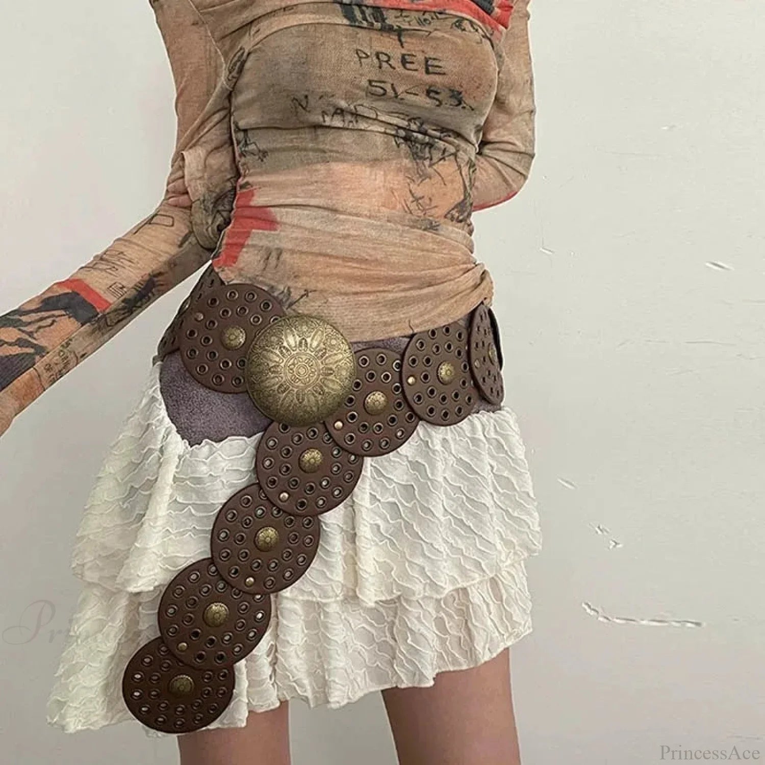 Western Mysterious Cowhand Broad Rivet Strap