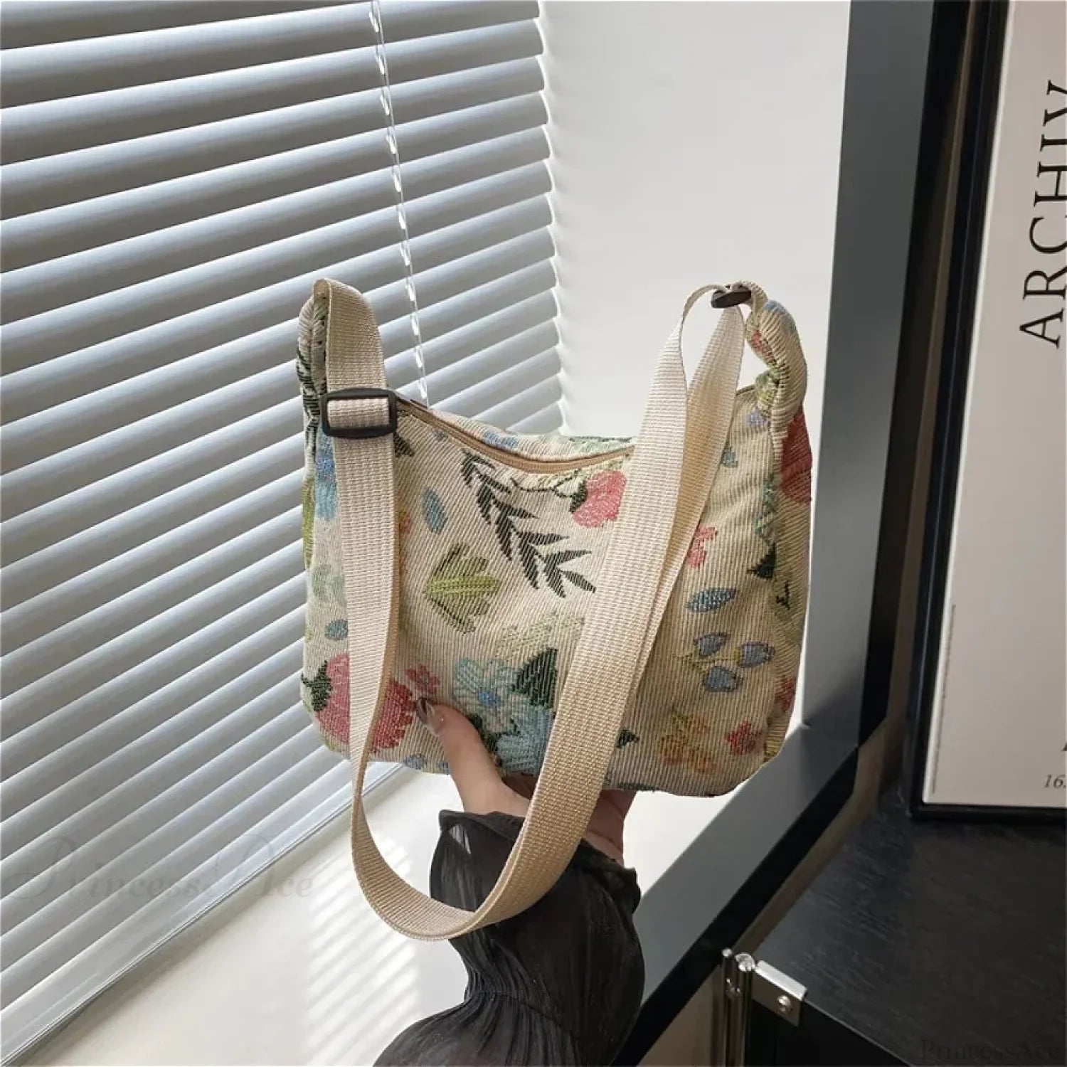 Winter Prints Crescent Cloth Crossbody crossbody-250126