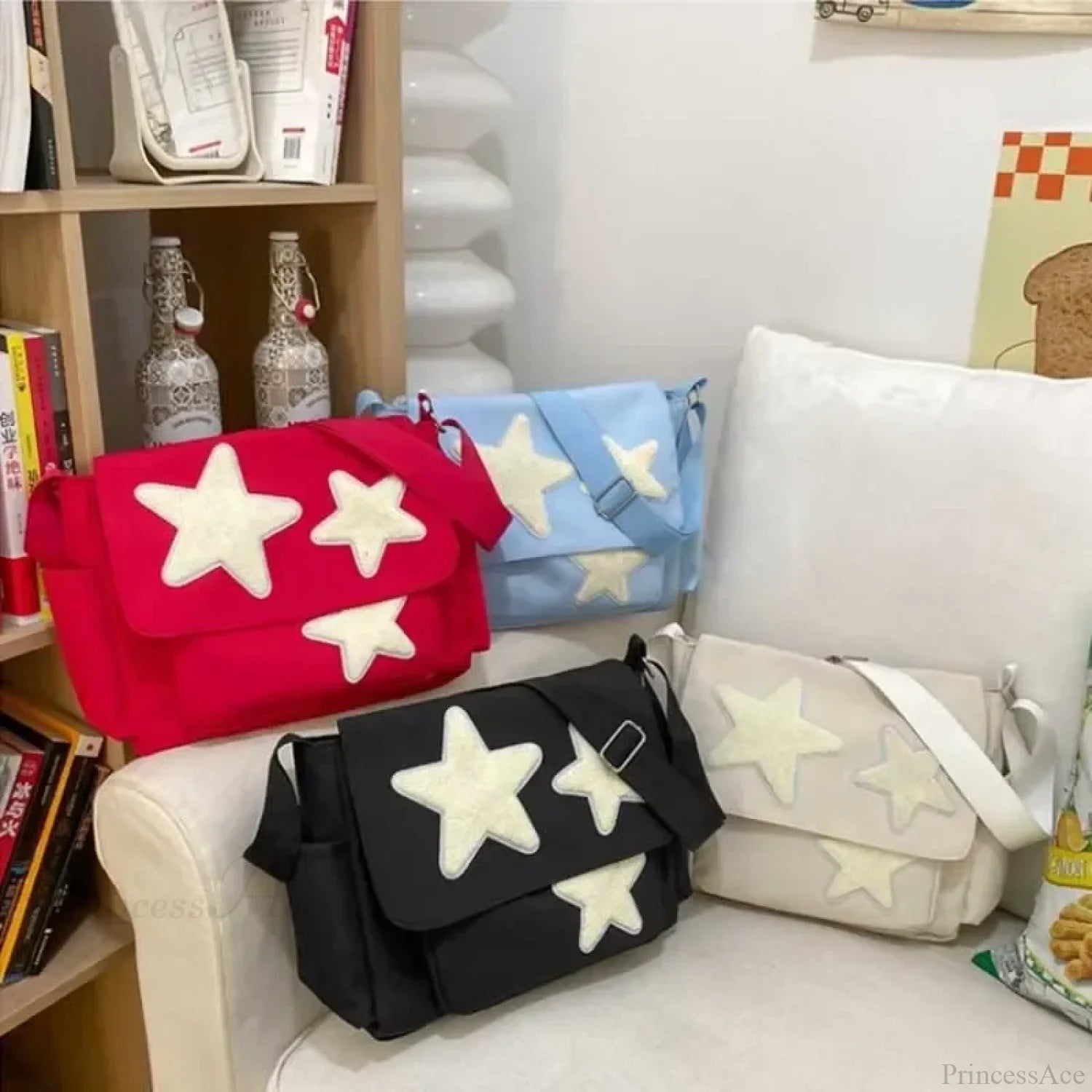 Y2K Star Pattern Crossbody Shoulder Bag shoulder-250126